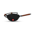 IndiChef Cast Iron Deep Wok With Cover | Induction Friendly
