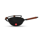 IndiChef Cast Iron Deep Wok With Cover | Induction Friendly