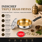IndiChef Tri-ply Brass Frypan | Induction Friendly