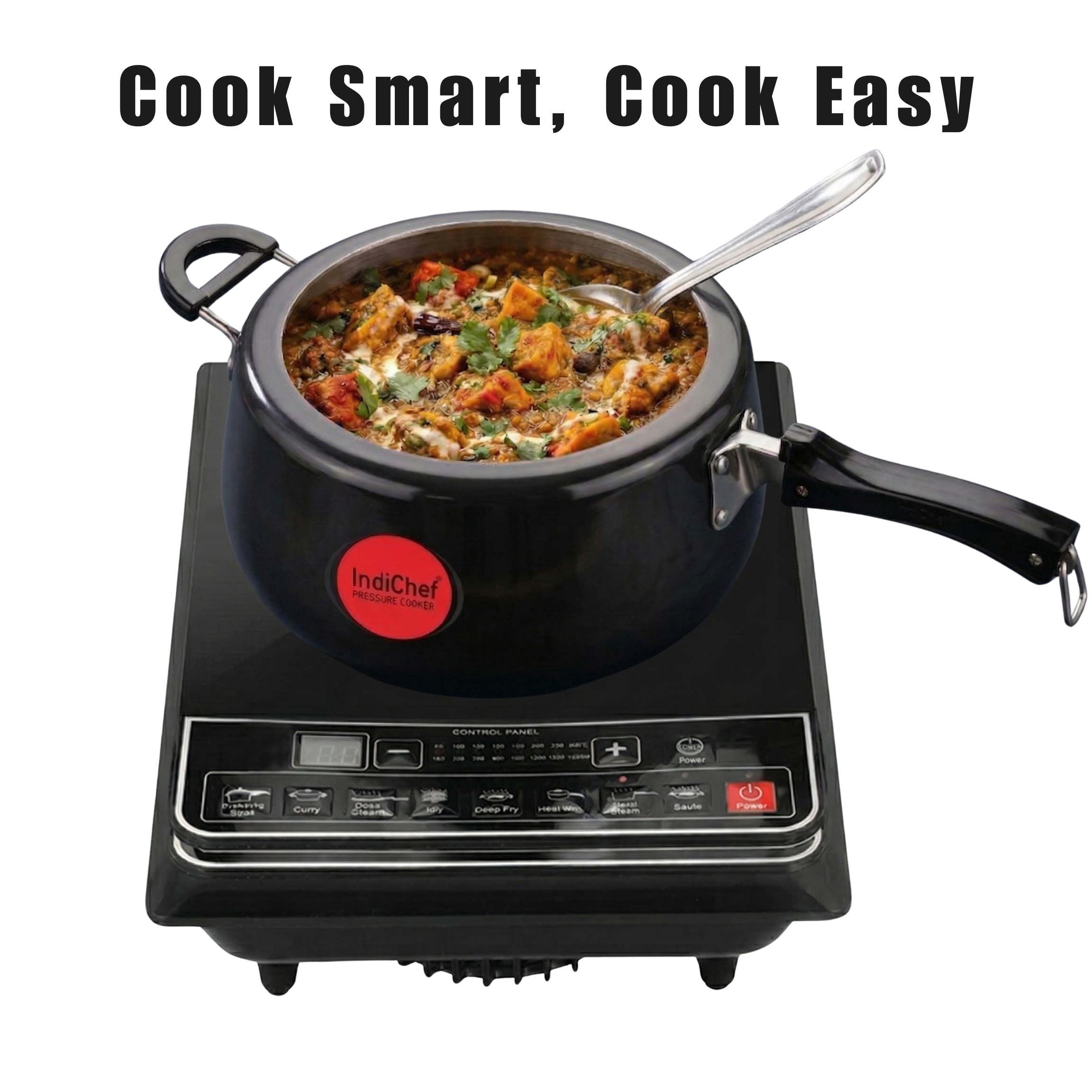 IndiChef Hard Anodised Contura Pressure Cooker | Induction Friendly