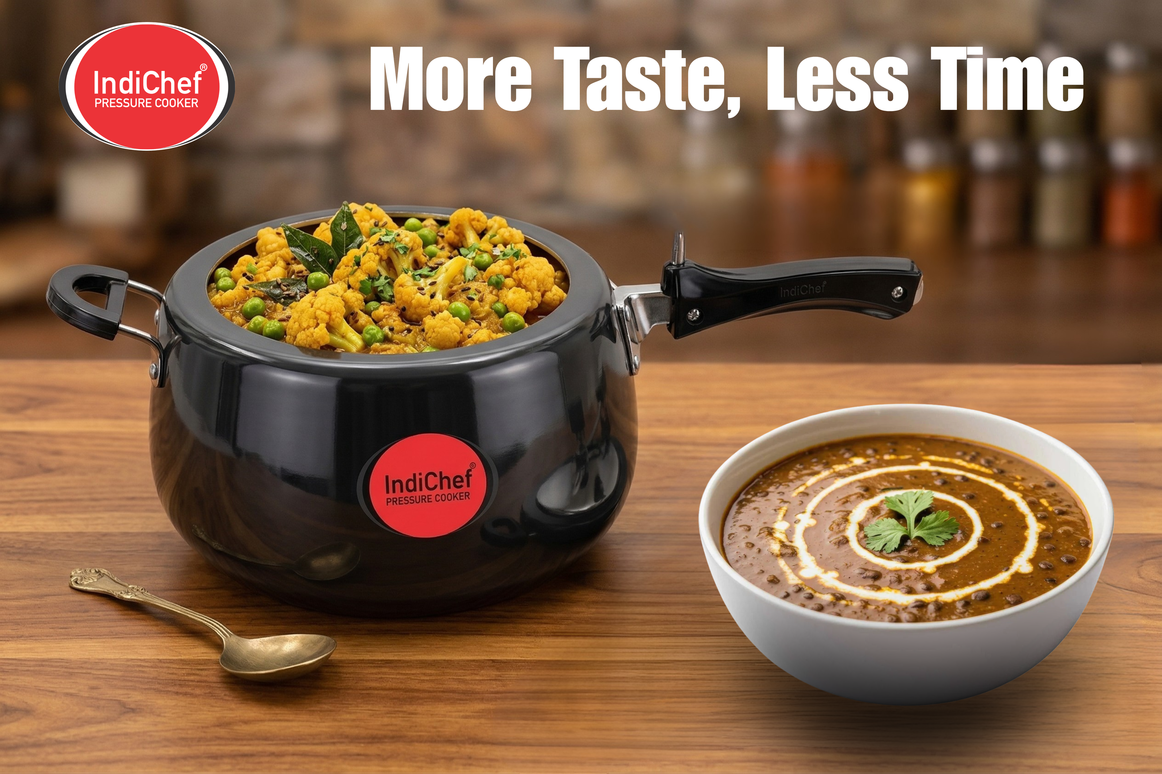 IndiChef Hard Anodised Contura Pressure Cooker | Induction Friendly
