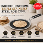 IndiChef Tri-ply Honeycomb Roti Tawa | Induction Friendly