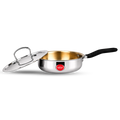 IndiChef Tri-ply Brass Frypan | Induction Friendly