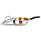IndiChef Tri-ply Brass Frypan | Induction Friendly