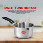 Indichef Triply Steel Saucepan with Lid | Induction Friendly