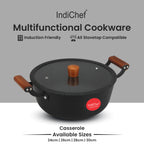 IndiChef Cast Iron Casserole With Cover | Induction Friendly