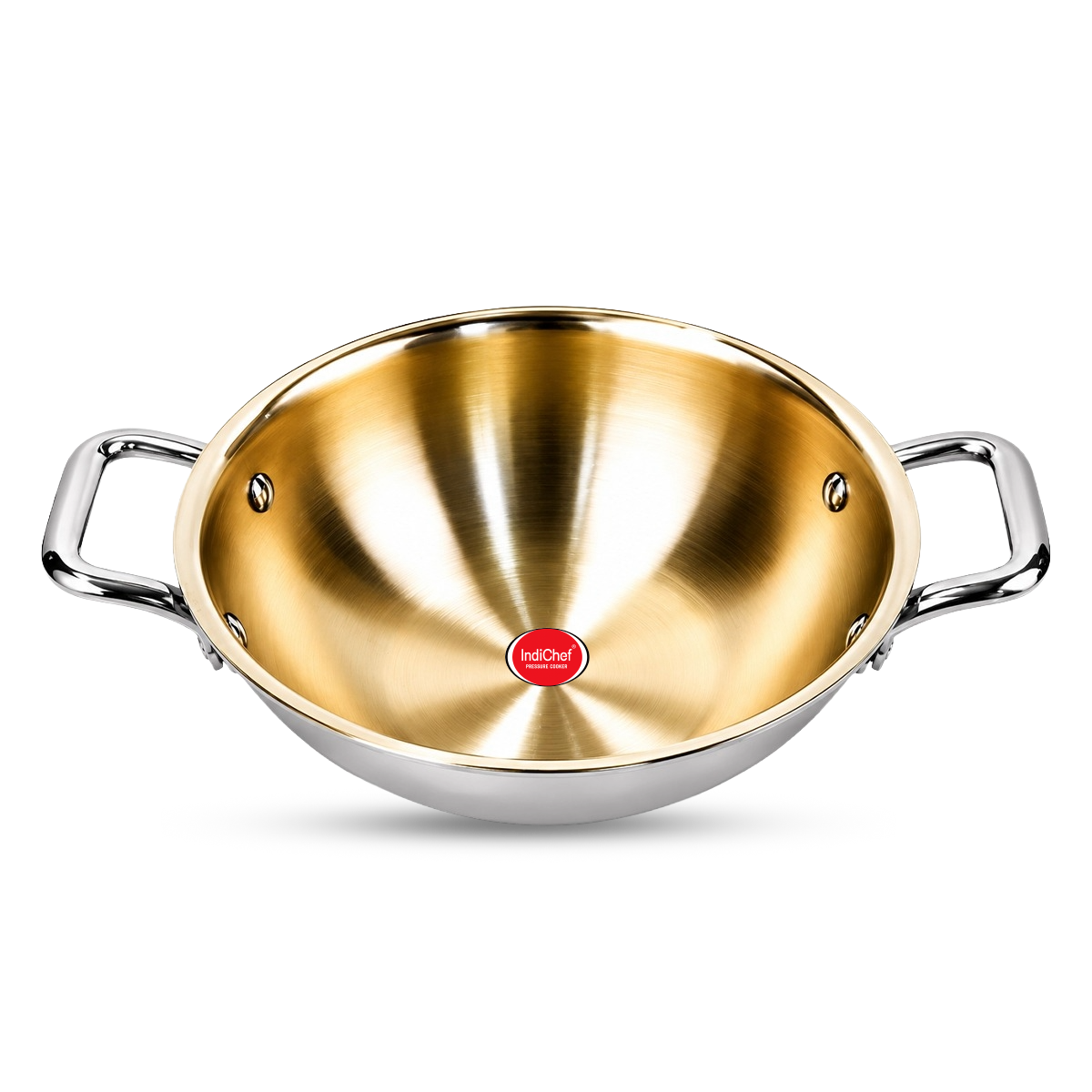 IndiChef Tri-ply Brass Kadahi | Induction Friendly