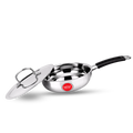 IndiChef Stainless Steel Fry Pan with Lid | Induction Friendly