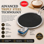 IndiChef Tri-ply Honeycomb Roti Tawa | Induction Friendly