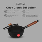 IndiChef Cast Iron Sauce Pan with Cover | Induction Friendly
