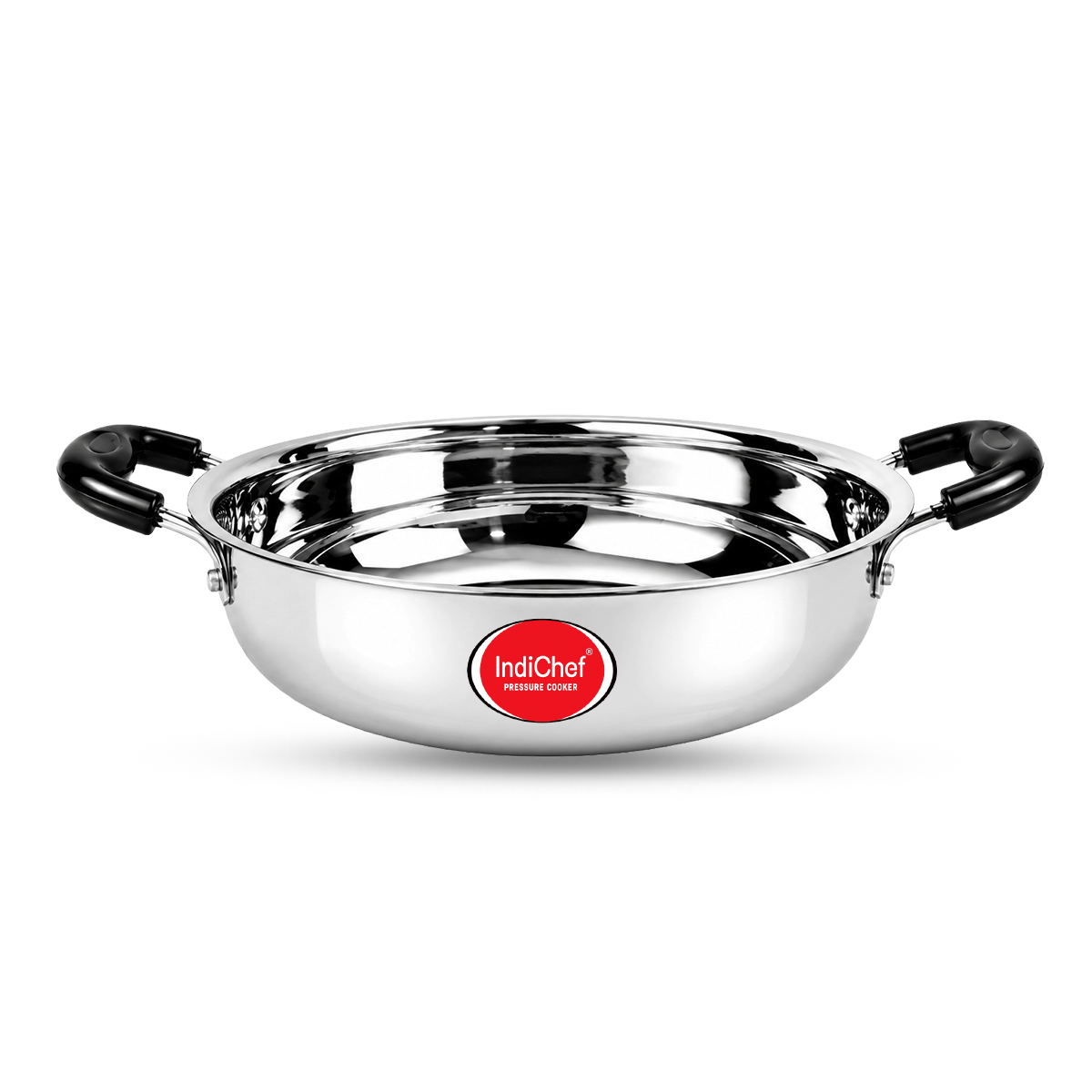 IndiChef Stainless Steel Kadahi with Lid | Induction Friendly