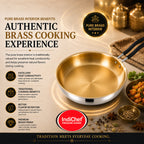IndiChef Tri-ply Brass Frypan | Induction Friendly