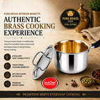 IndiChef Tri-ply Brass Saucepan | Induction Friendly