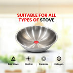 IndiChef Tri-Ply Steel Tasla | Induction Friendly