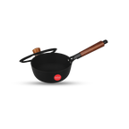 IndiChef Cast Iron Sauce Pan with Cover | Induction Friendly