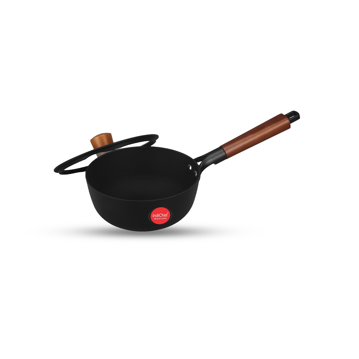 IndiChef Cast Iron Sauce Pan with Cover | Induction Friendly