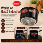 IndiChef Hard Anodised Saucepan with Lid | Induction Friendly