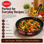IndiChef Hard Anodised Frypan with Lid | Induction Friendly