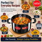 IndiChef Hard Anodised casserole with Lid | Induction Friendly