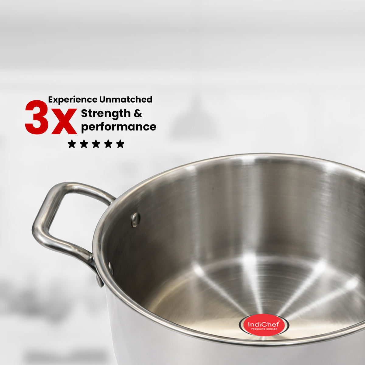 IndiChef Tri-Ply Steel Casserole | Induction Friendly
