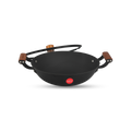 IndiChef Cast Iron Kadahi Cooking Pan with Lid | Induction Friendly