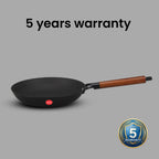 IndiChef Cast Iron Frying Pan with glass lid | Induction Friendly