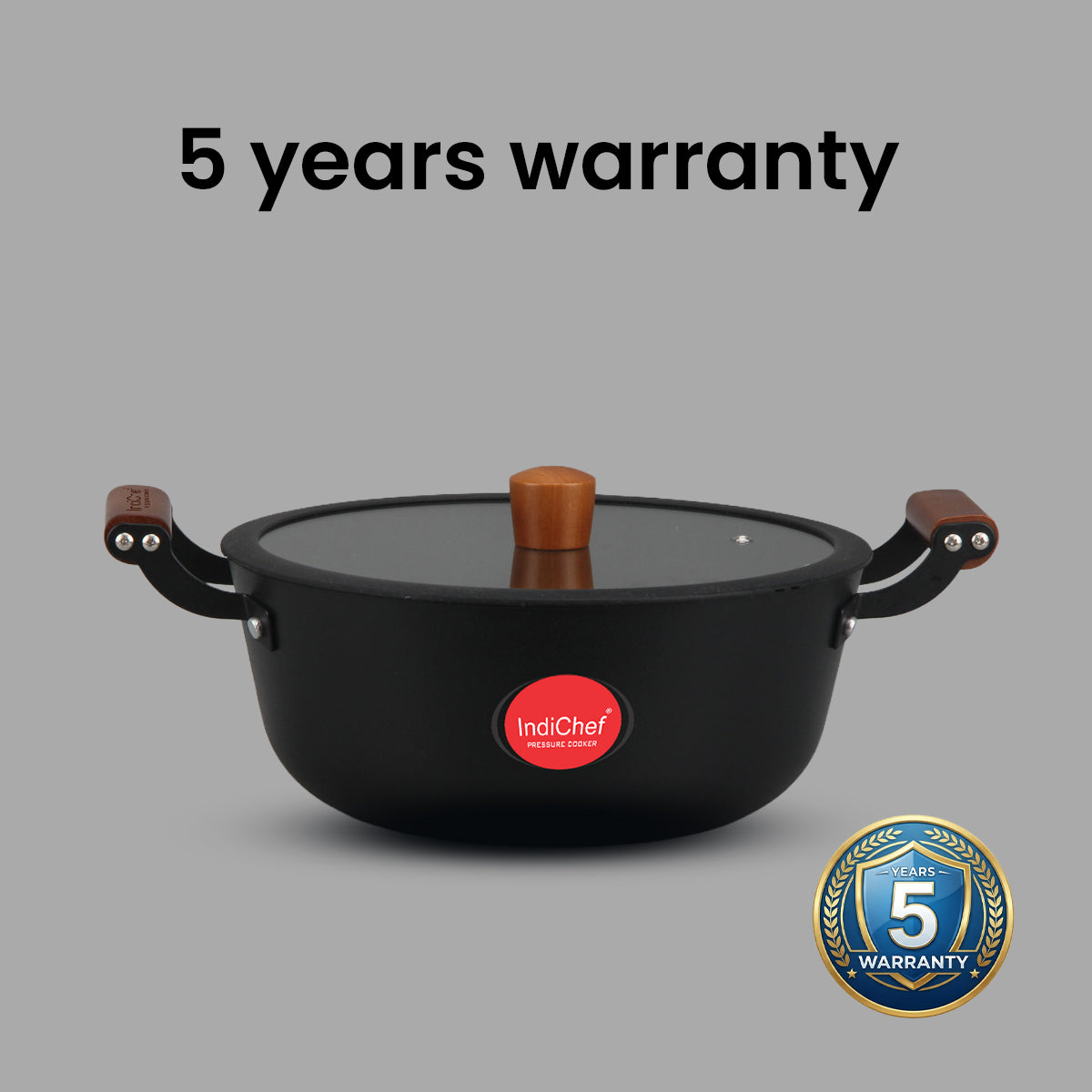 IndiChef Cast Iron Casserole With Cover | Induction Friendly