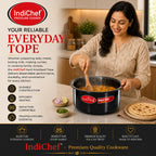 IndiChef Hard Anodised Tope/Bhagona | Induction Friendly
