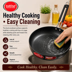 IndiChef Hard Anodised Frypan with Lid | Induction Friendly