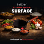 IndiChef Cast Iron Sauce Pan with Cover | Induction Friendly