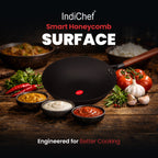 IndiChef Cast Iron Deep Frying Pan with Cover | Induction Friendly