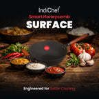 IndiChef Cast Iron Deep Wok With Cover | Induction Friendly