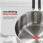 Indichef Triply Steel Saucepan with Lid | Induction Friendly