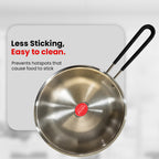 IndiChef Tri-Ply Steel Fry Pan | Induction Friendly