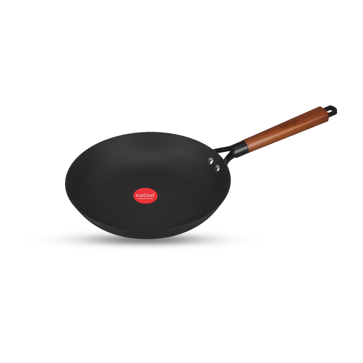 IndiChef Cast Iron Frying Pan with glass lid | Induction Friendly