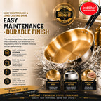 IndiChef Tri-ply Brass Frypan | Induction Friendly