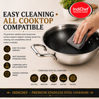 IndiChef Tri-ply Honeycomb kadahi/kadhai with Lid | Induction Friendly