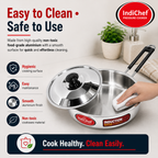 IndiChef Aluminium Frypan with Lid | Induction Friendly