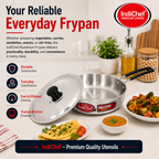 IndiChef Aluminium Frypan with Lid | Induction Friendly