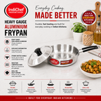 IndiChef Aluminium Frypan with Lid | Induction Friendly