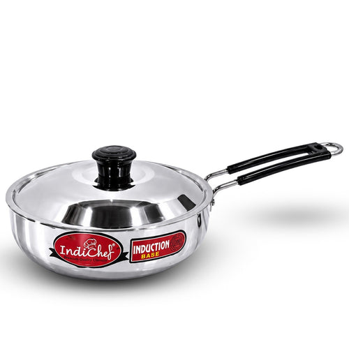 IndiChef Aluminium Frypan with Lid | Induction Friendly