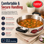 IndiChef Aluminium Kadhai with Lid | Induction Friendly