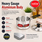 IndiChef Aluminium saucepan with Lid | Induction Friendly