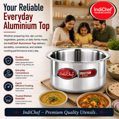 IndiChef Aluminium Tope/Bhagona | Induction Friendly