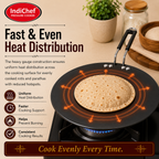 IndiChef Hard Anodised Roti Tawa | Induction Friendly