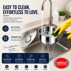 IndiChef Stainless Steel Saucepan with Lid | Induction Friendly