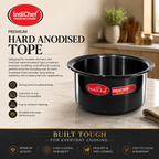 IndiChef Hard Anodised Tope/Bhagona | Induction Friendly