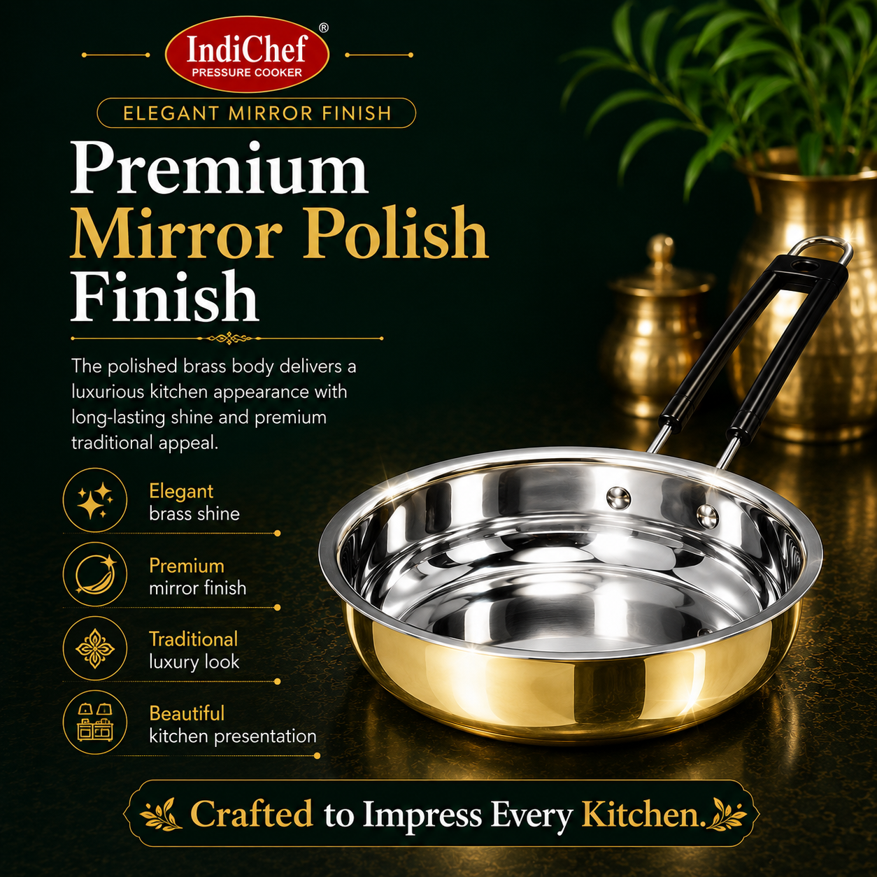 IndiChef Brass Frypan