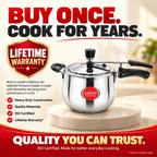 IndiChef Triply Steel Contura Pressure Cooker | Induction Friendly