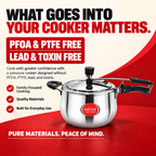 IndiChef Triply Steel Contura Pressure Cooker | Induction Friendly